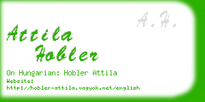 attila hobler business card
